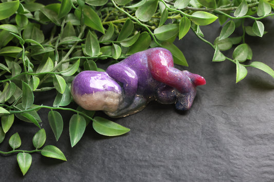 Sleeping baby | pink, purple, silver and cream