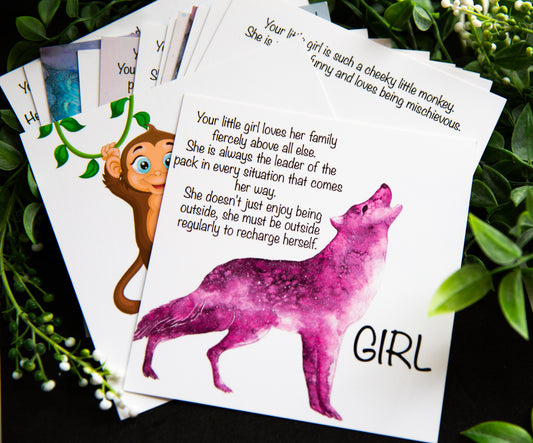 Boy or girl? Heart and Angel card