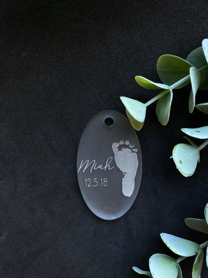 Custom footprint keychain