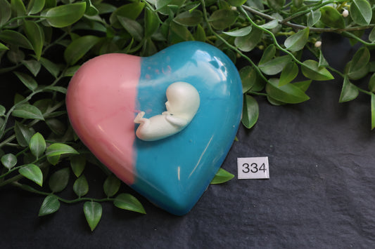 334 | Pink and blue puffy heart | 11 weeks