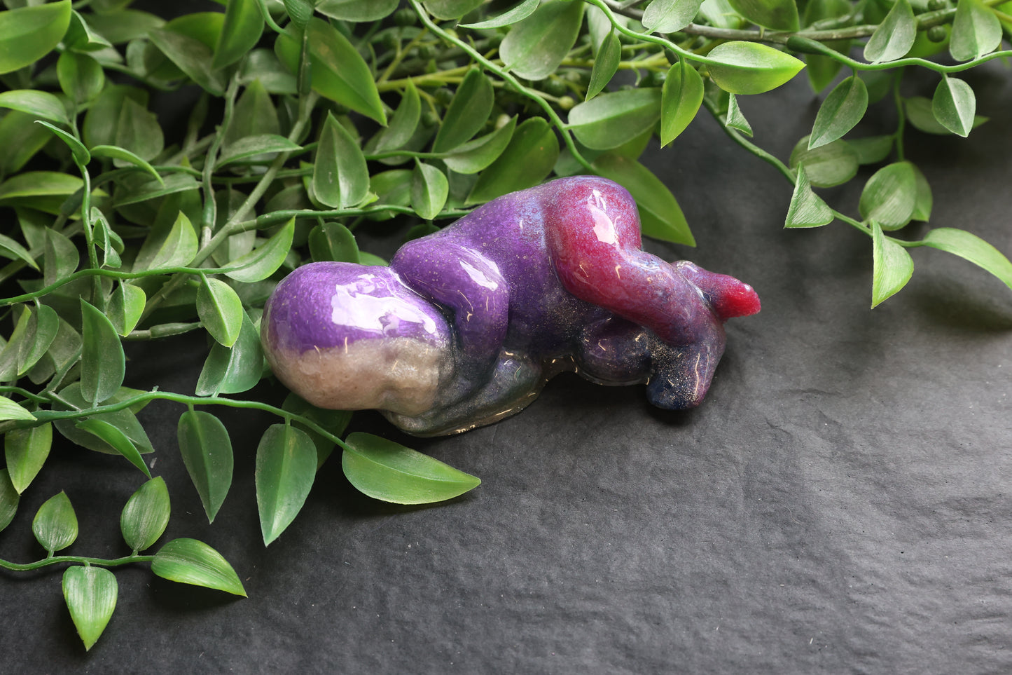 Sleeping baby | pink, purple, silver and cream