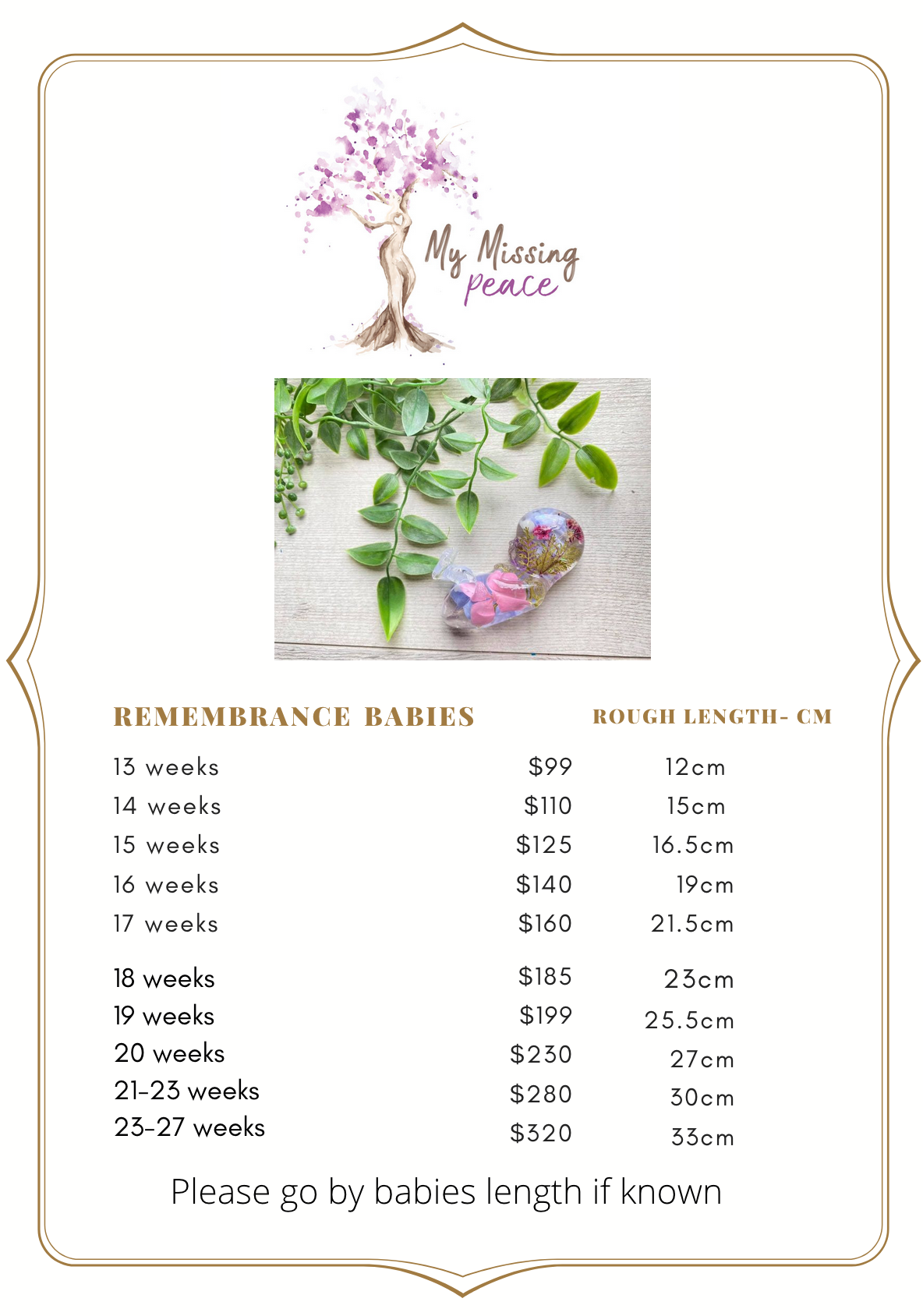 Custom Remembrance babies