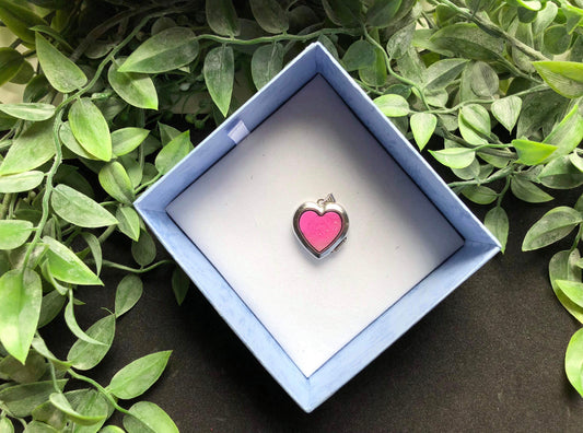 DNA love heart pendant